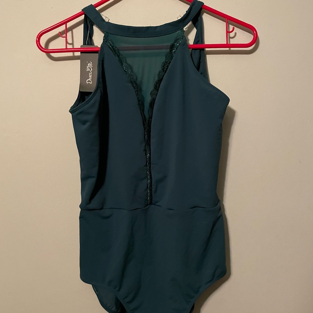 Dance Elite Green Leotard New